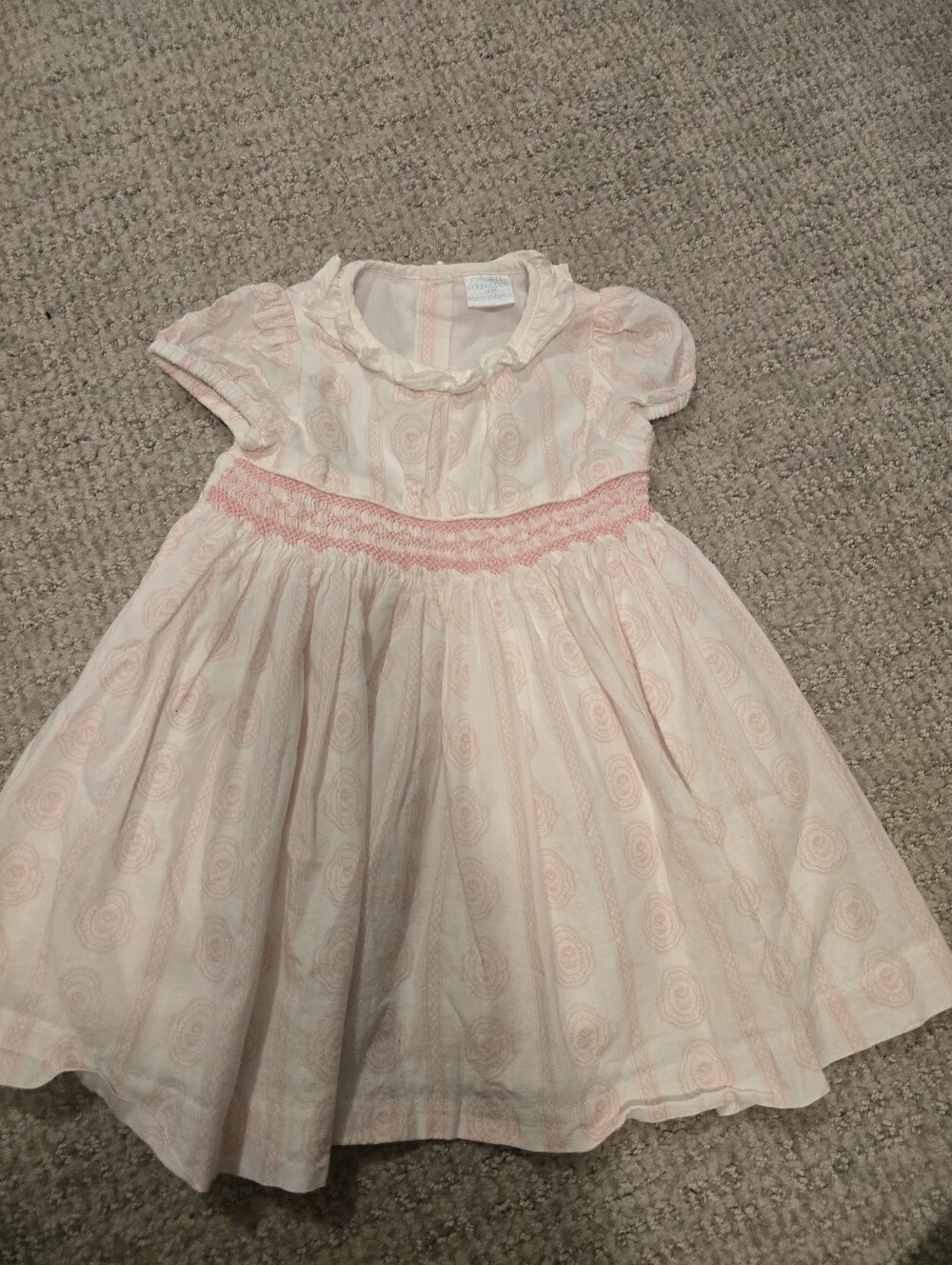 Edgehill Collection Girls' Pink Smocked Dress